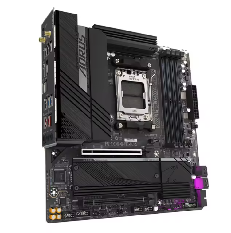 AMD Ryzen 7 7800X3D CPU Com GIGABYTE B650M AORUS ELITE AX Motherboard DDR5